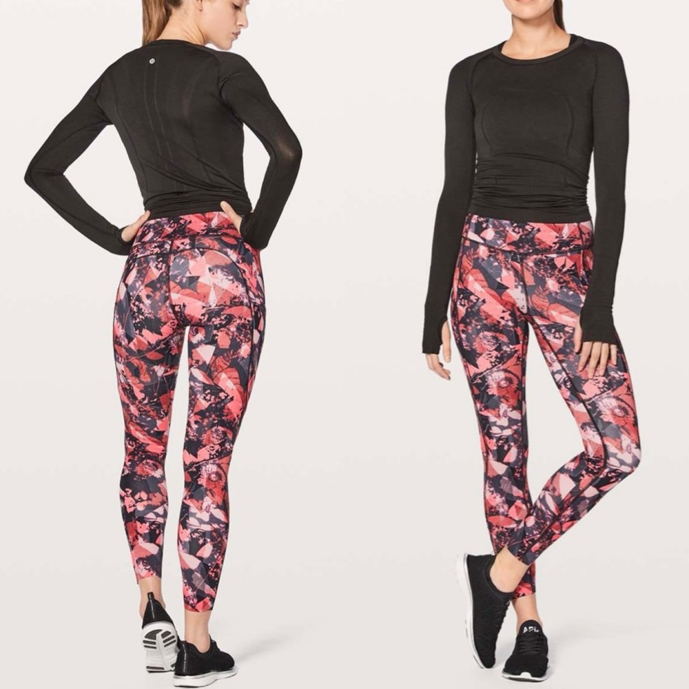 Lululemon‎ Fast & Free 7/8 Tight II Leggings in Translucence Alpine White Size 8